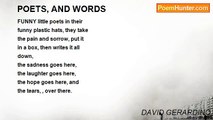 DAVID GERARDINO - POETS, AND WORDS