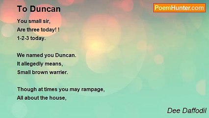 Dee Daffodil - To Duncan