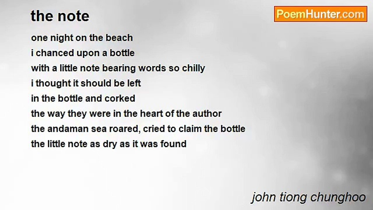 john tiong chunghoo - the note