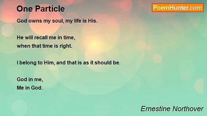 Ernestine Northover - One Particle