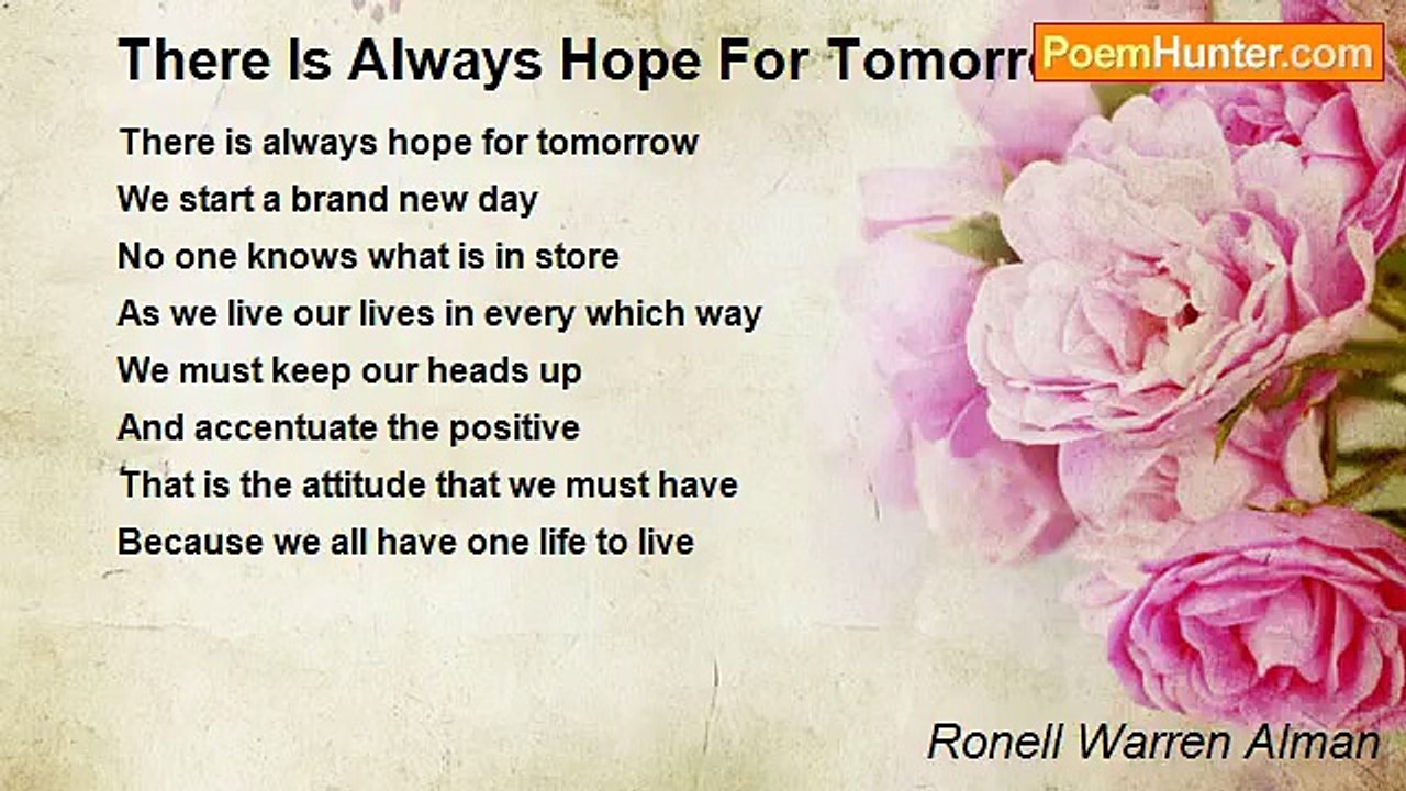 Ronell Warren Alman - There Is Always Hope For Tomorrow