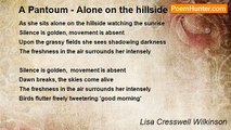 Lisa Cresswell Wilkinson - A Pantoum - Alone on the hillside