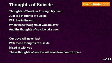Jess - Thoughts of Suicide