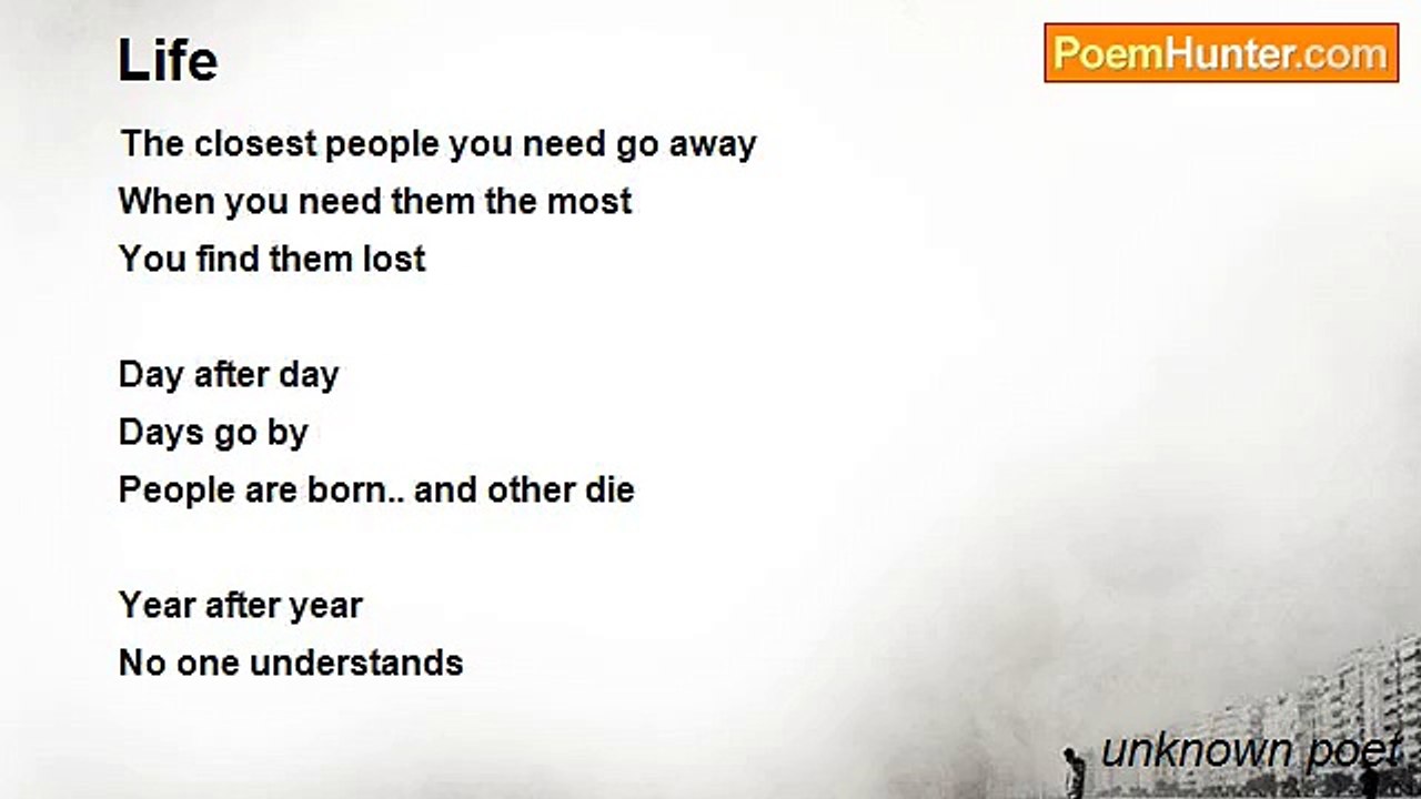 unknown poet - Life