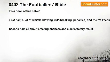 Michael Shepherd - 0402 The Footballers' Bible