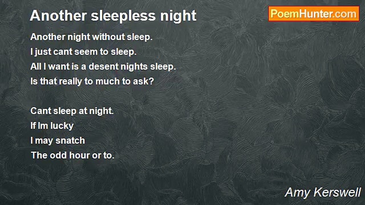 Amy Kerswell - Another sleepless night