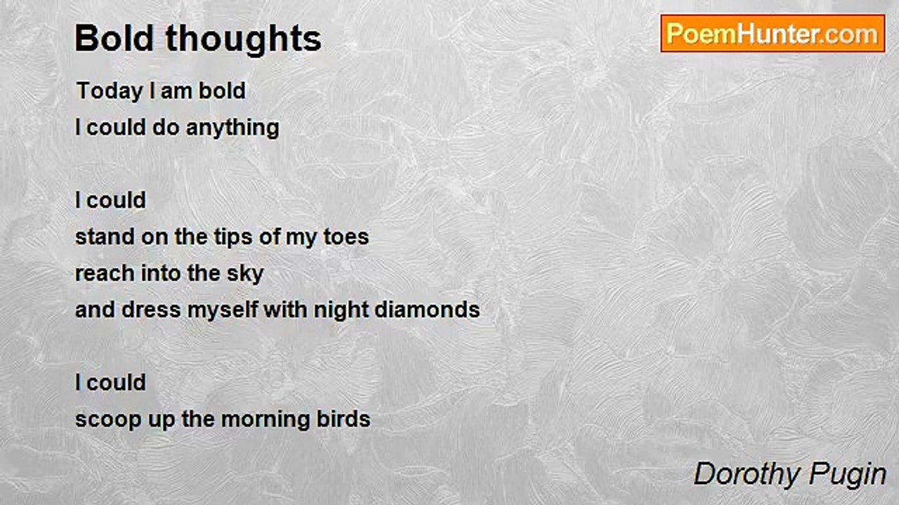Dorothy Pugin - Bold thoughts