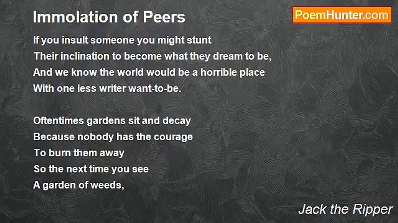 Jack the Ripper - Immolation of Peers