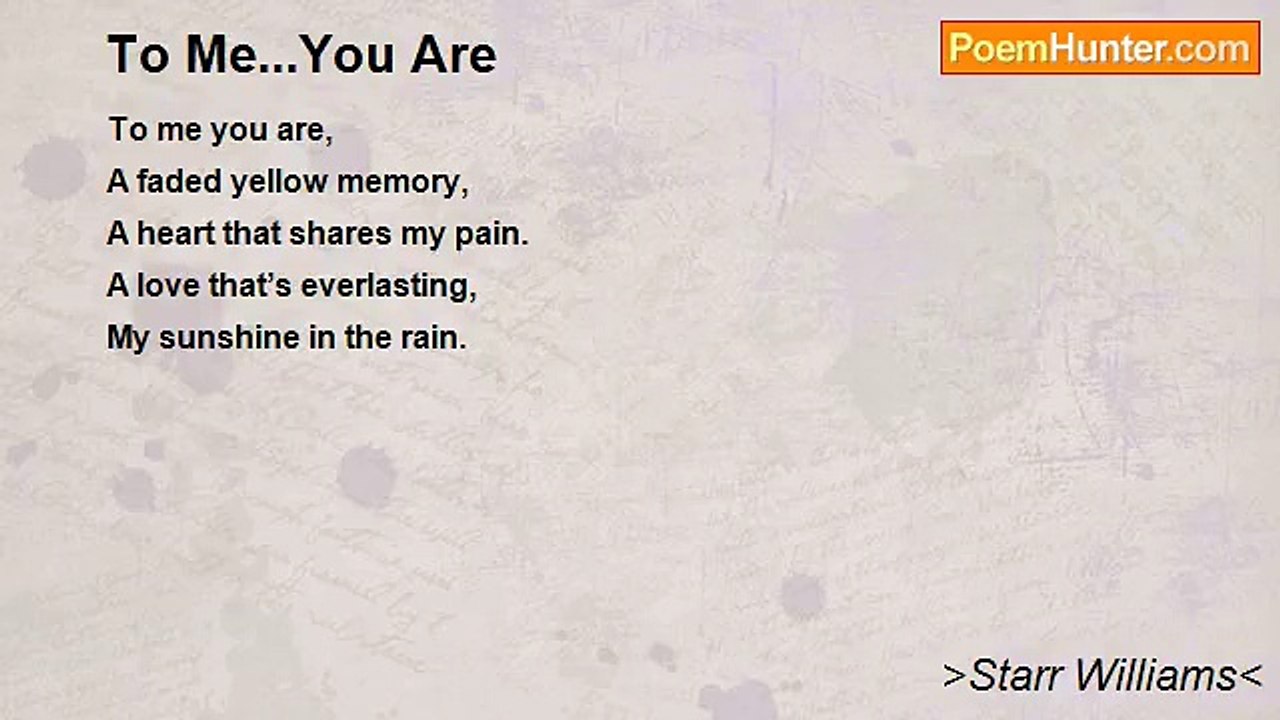 >Starr Williams< - To Me...You Are