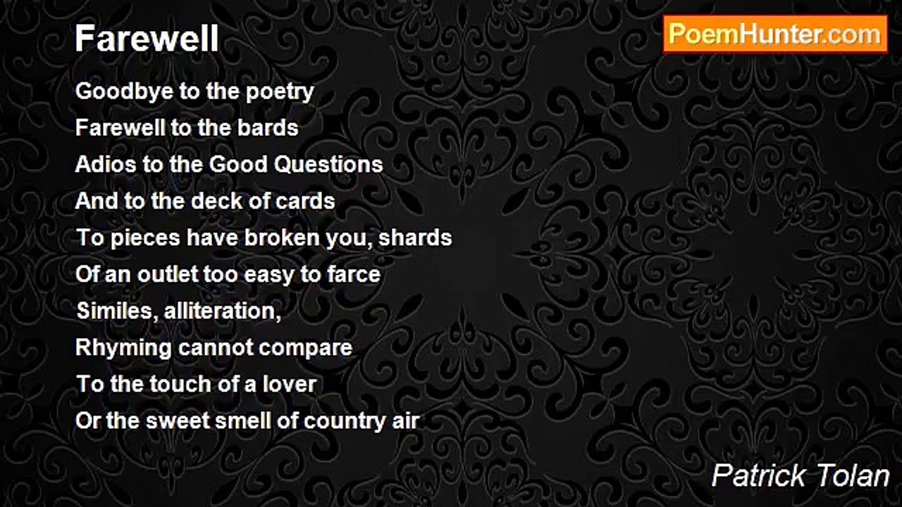 Patrick Tolan - Farewell