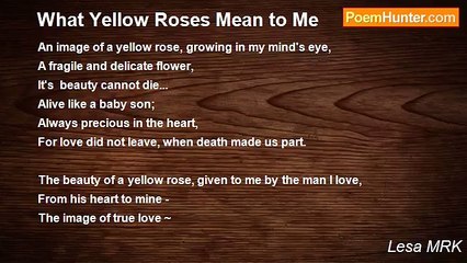 Lesa MRK - What Yellow Roses Mean to Me