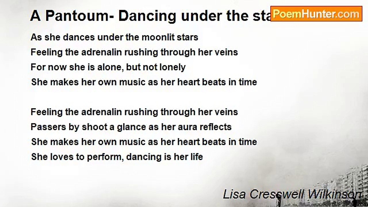 Lisa Cresswell Wilkinson - A Pantoum- Dancing under the stars