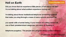 Professor Poetry Hound - Hell on Earth