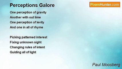Paul Moosberg - Perceptions Galore