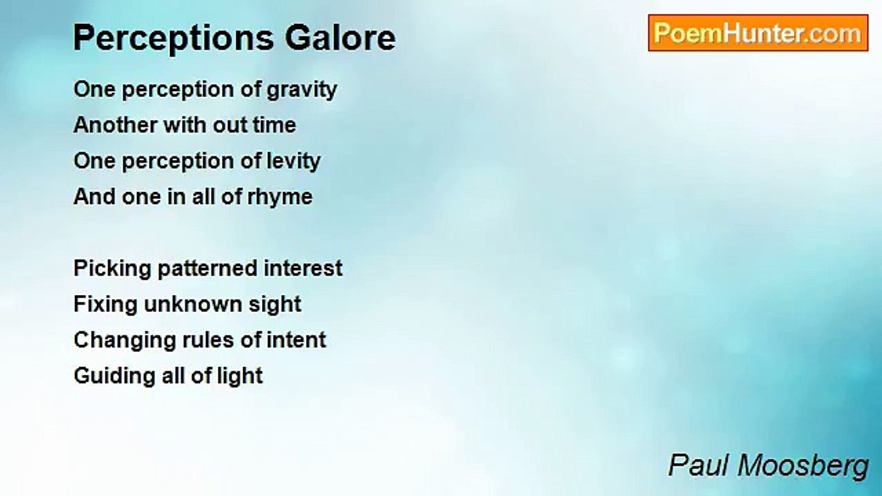Paul Moosberg - Perceptions Galore