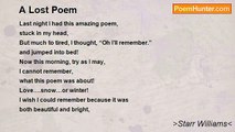 >Starr Williams< - A Lost Poem