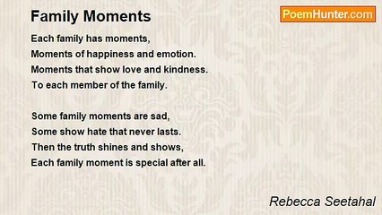 Rebecca Seetahal - Family Moments