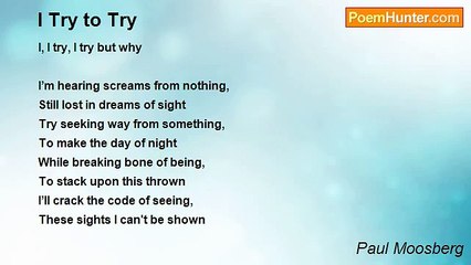 Paul Moosberg - I Try to Try