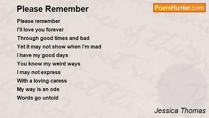 Jessica Thomas - Please Remember
