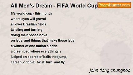 john tiong chunghoo - All Men's Dream - FIFA World Cup