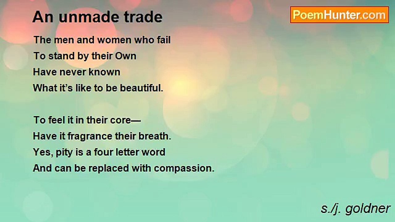 s./j. goldner - An unmade trade