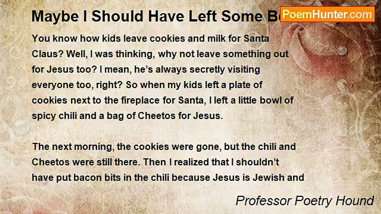 Professor Poetry Hound - Maybe I Should Have Left Some Beef Jerky