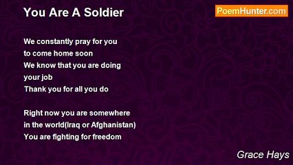 Grace Hays - You Are A Soldier