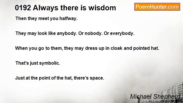 Michael Shepherd - 0192 Always there is wisdom