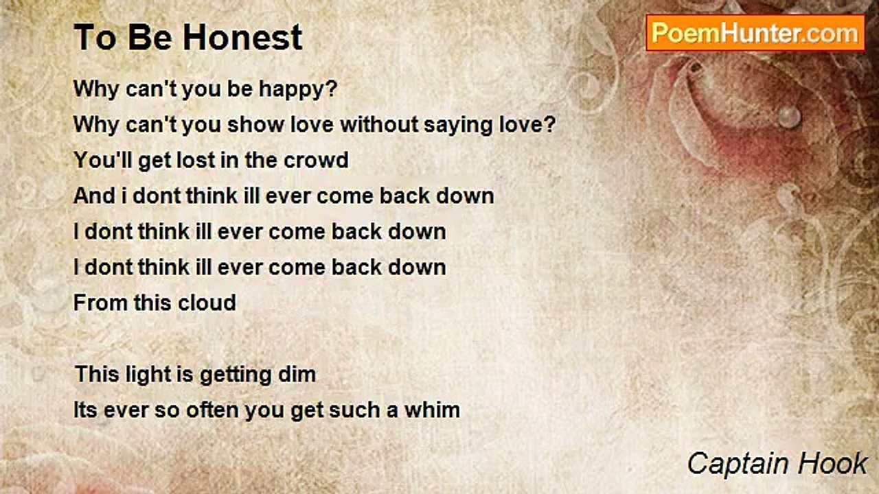 Captain Hook - To Be Honest
