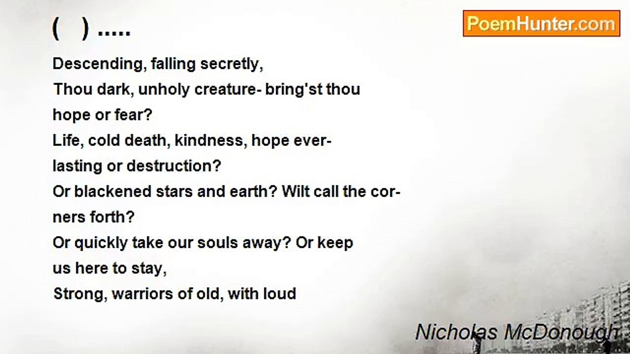 Nicholas McDonough - (   ) .....