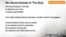 Barbara Lynn Terry - We Stood Outside In The Rain