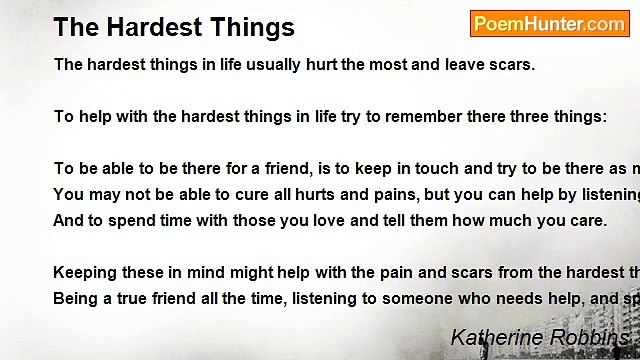 Katherine Robbins - The Hardest Things