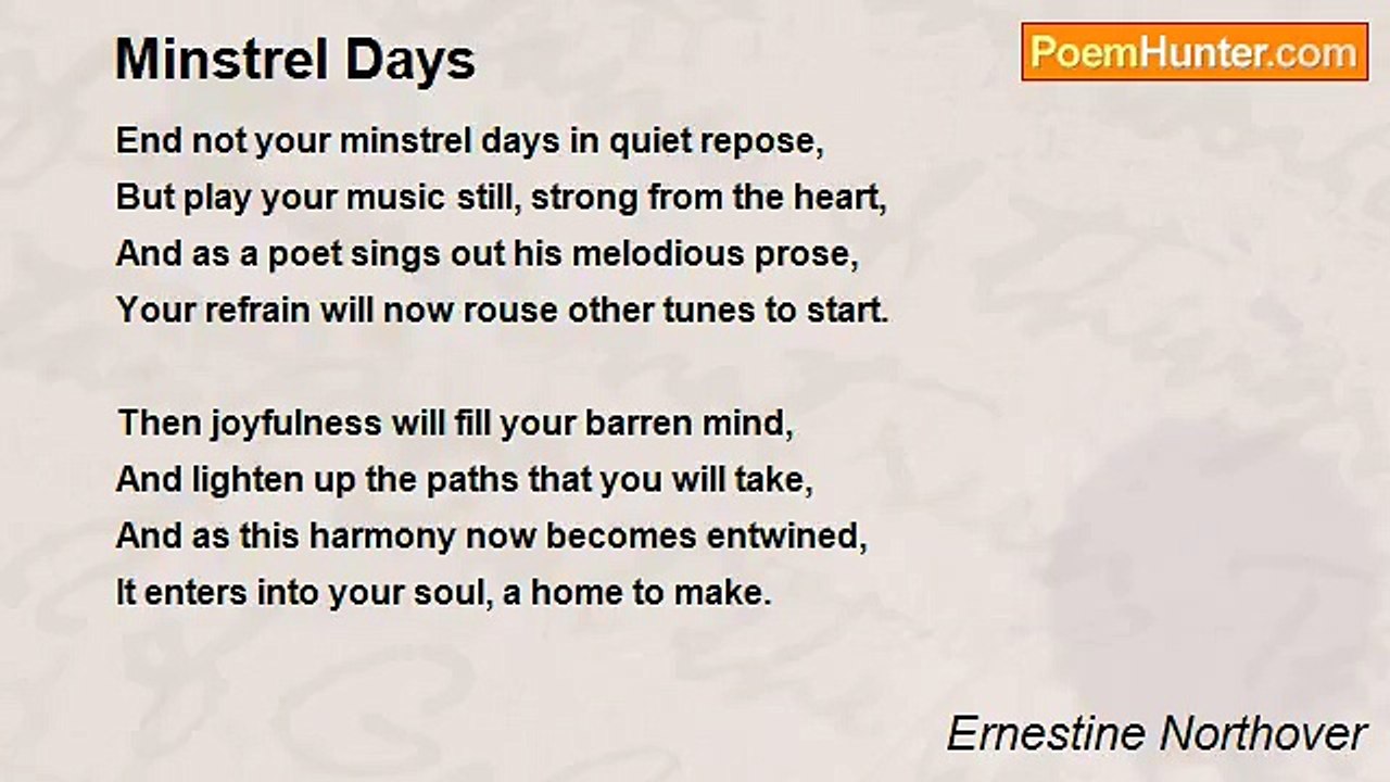 Ernestine Northover - Minstrel Days