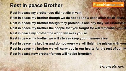 Travis Brown - Rest in peace Brother
