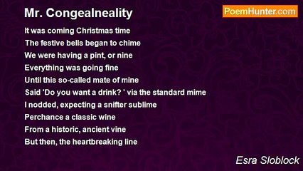 Esra Sloblock - Mr. Congealneality