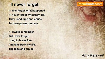 Amy Kerswell - I'll never forget