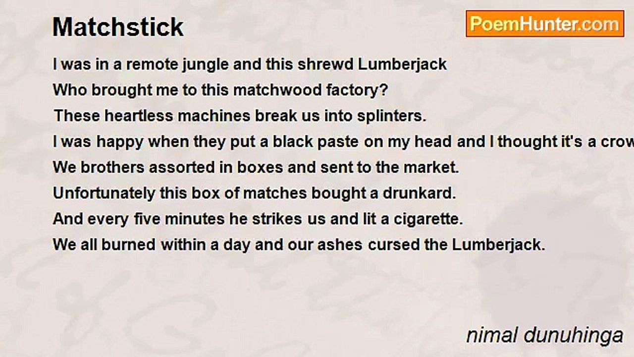 nimal dunuhinga - Matchstick