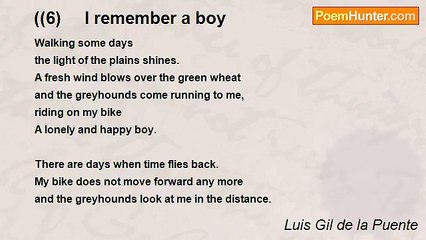 Luis Gil de la Puente - ((6)     I remember a boy
