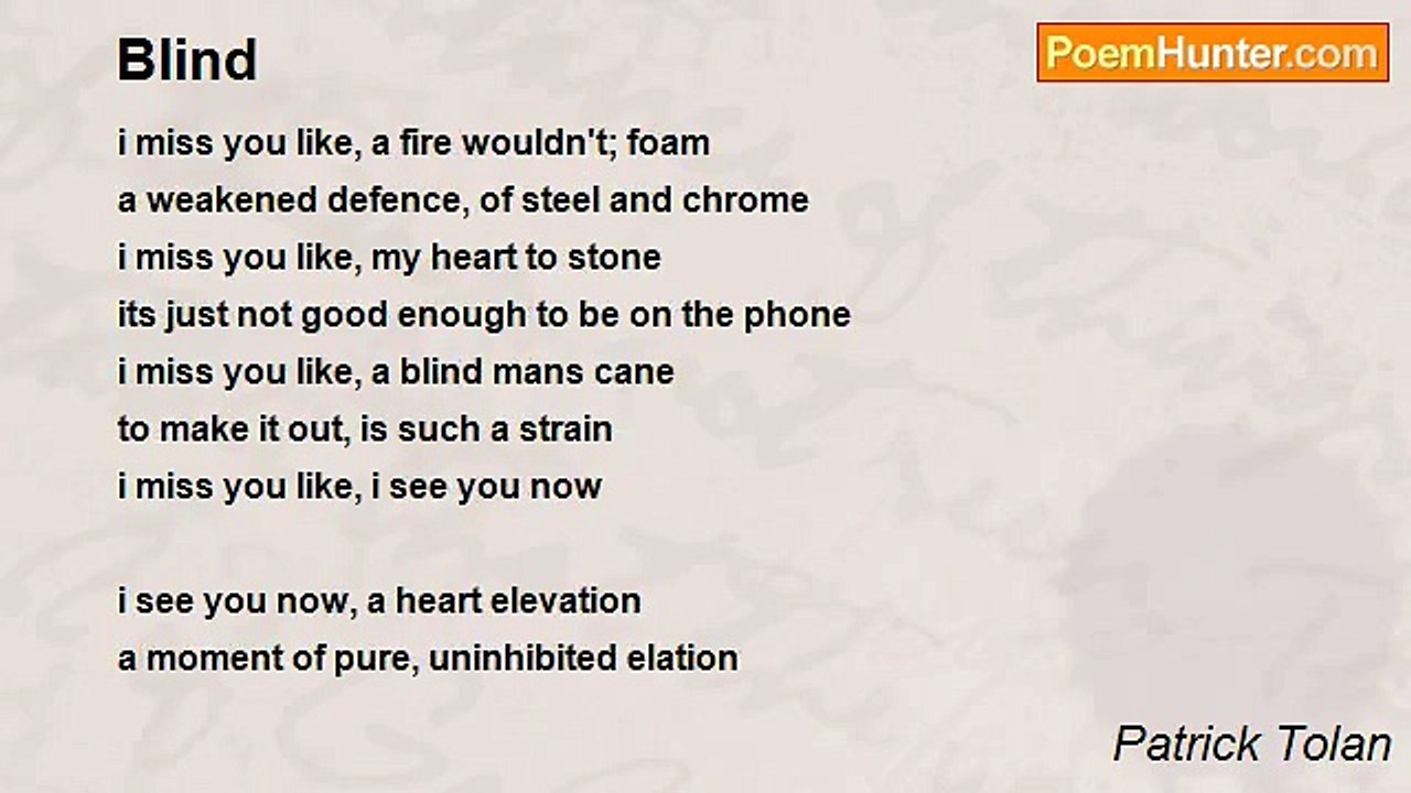 Patrick Tolan - Blind