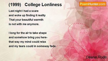 Deana Rode - (1999)   College Lonliness