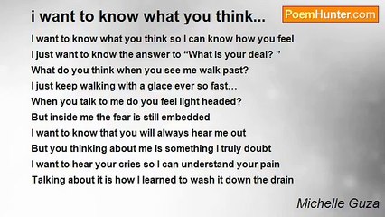 Michelle Guza - i want to know what you think...