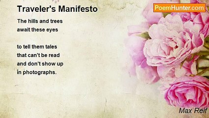 Max Reif - Traveler's Manifesto