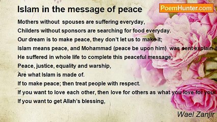 Wael Zanjir - Islam in the message of peace