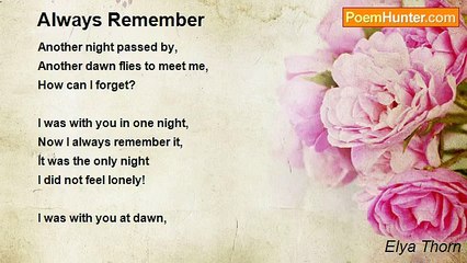 Elya Thorn - Always Remember