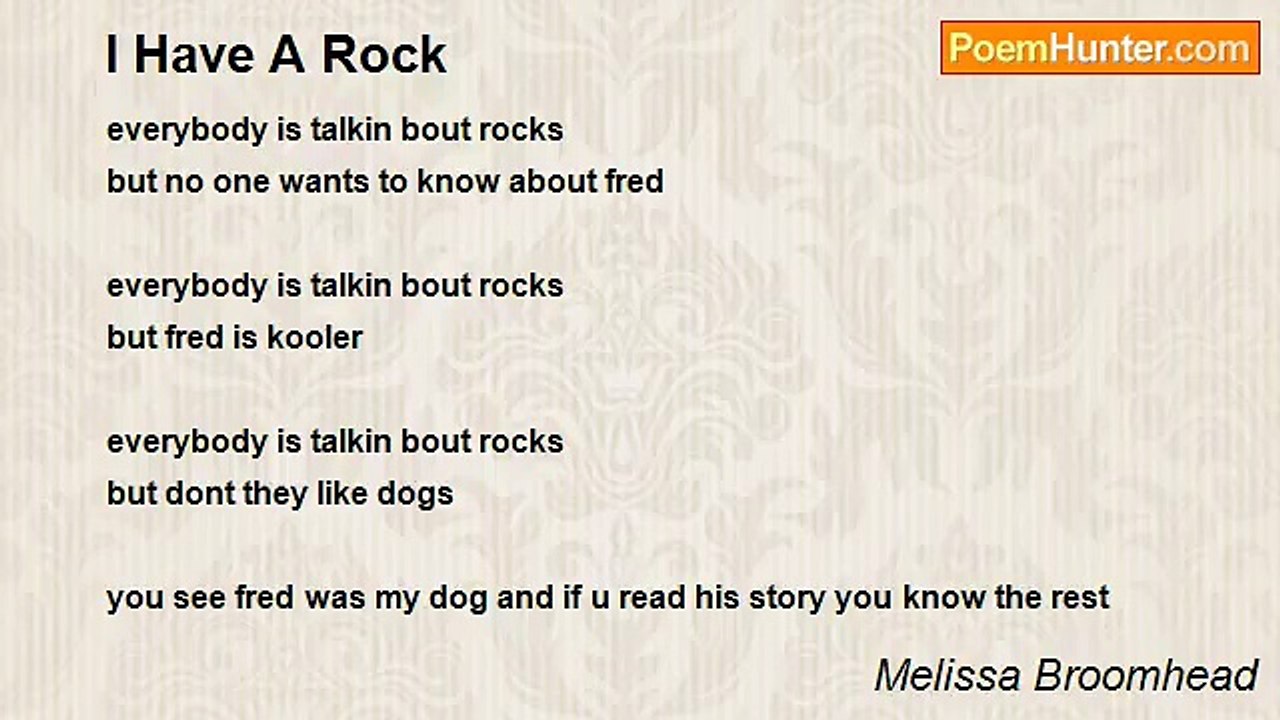 Melissa Broomhead - I Have A Rock