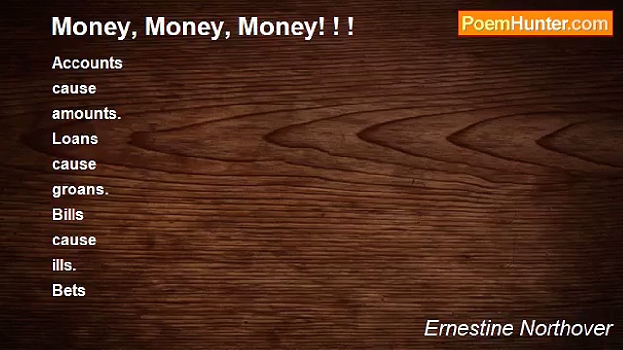 Ernestine Northover - Money, Money, Money! ! !
