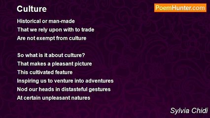 Sylvia Chidi - Culture