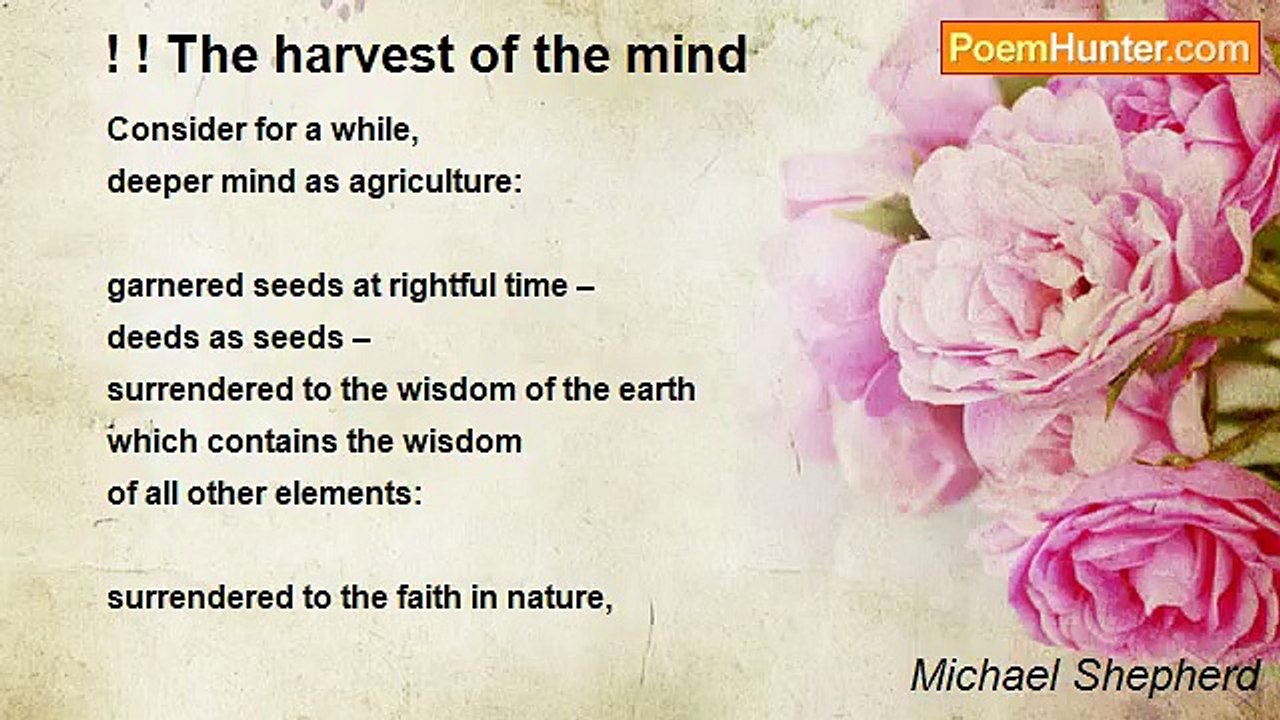 Michael Shepherd - ! ! The harvest of the mind