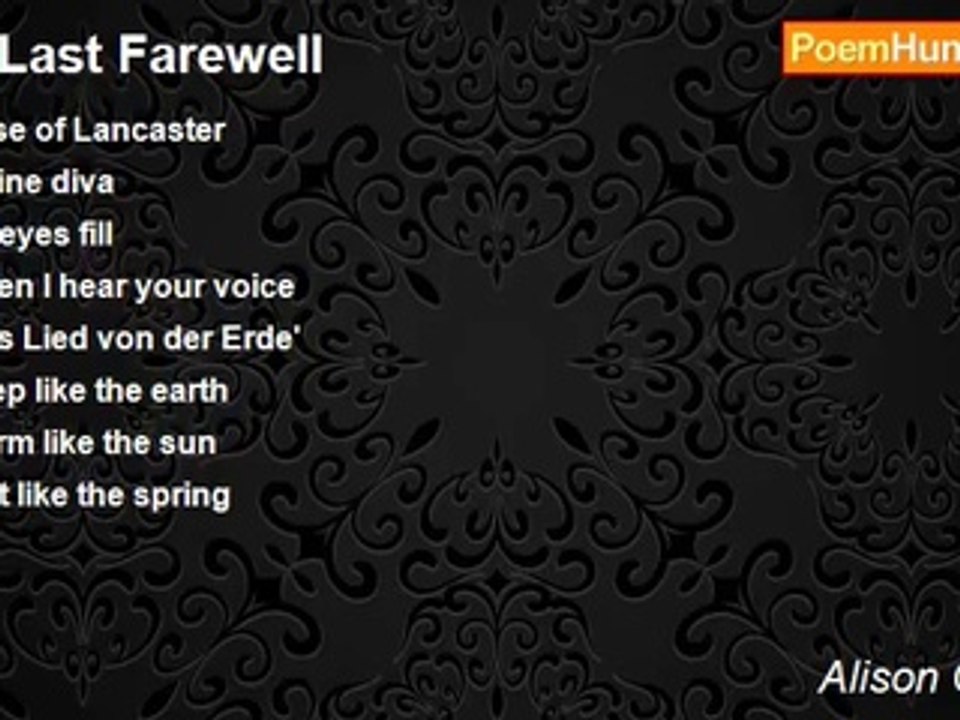 Alison Cassidy - A Last Farewell