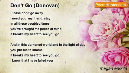 megan erkkila - Don't Go (Donovan)